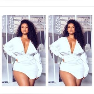 PrettyLittleThing Cream Midi Dress